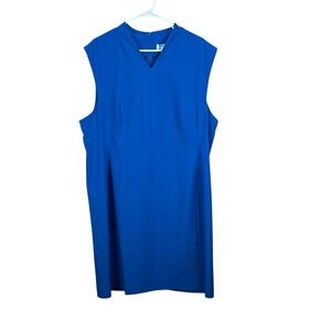 M.M. Lafleur Aditi 3.0 Sheath‎ Dress Women Sz 18 Sleeveless V-neck Santorini NWT